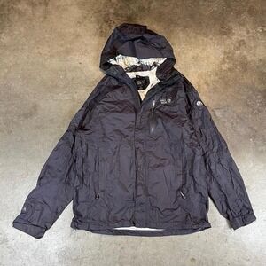 Vintage Mountain Hardwear Dry Q black and grey rain jacket